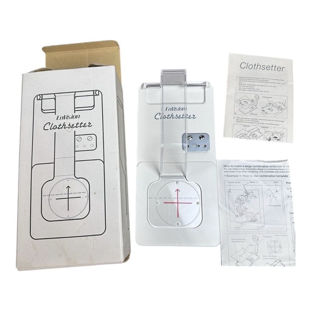 Envision Clothsetter Placement Tool for Sewing Embroidery Fabric Alignment Guide